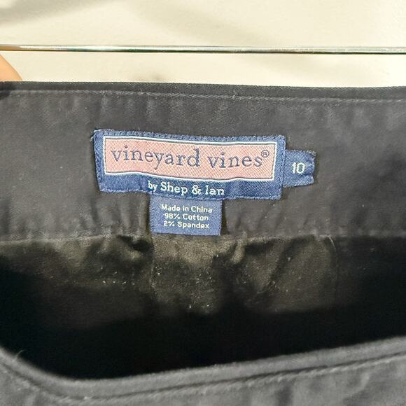 Vineyard Vines Whale Embroidered Mini Skirt Navy Gold Whales Size 10 - Picture 4 of 4